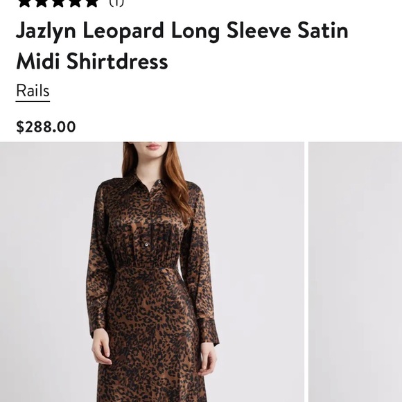 Rails Jazlyn Leopard Satin Shirtdress - Picture 6 of 10